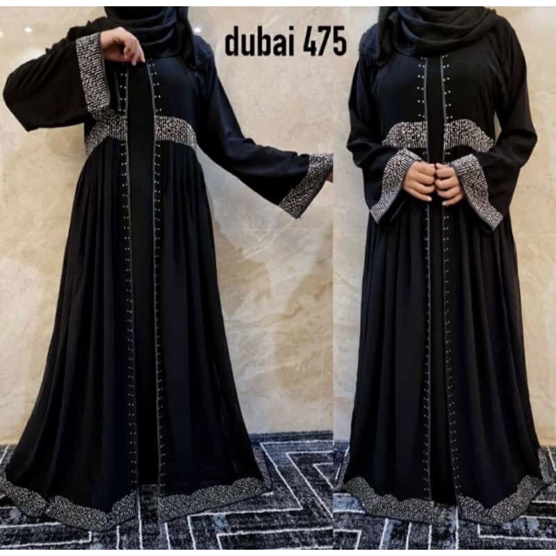 GAMIS ABAYA SYAR’I DUBAI 475 SWAROVSKY CANTIK MURAH COD