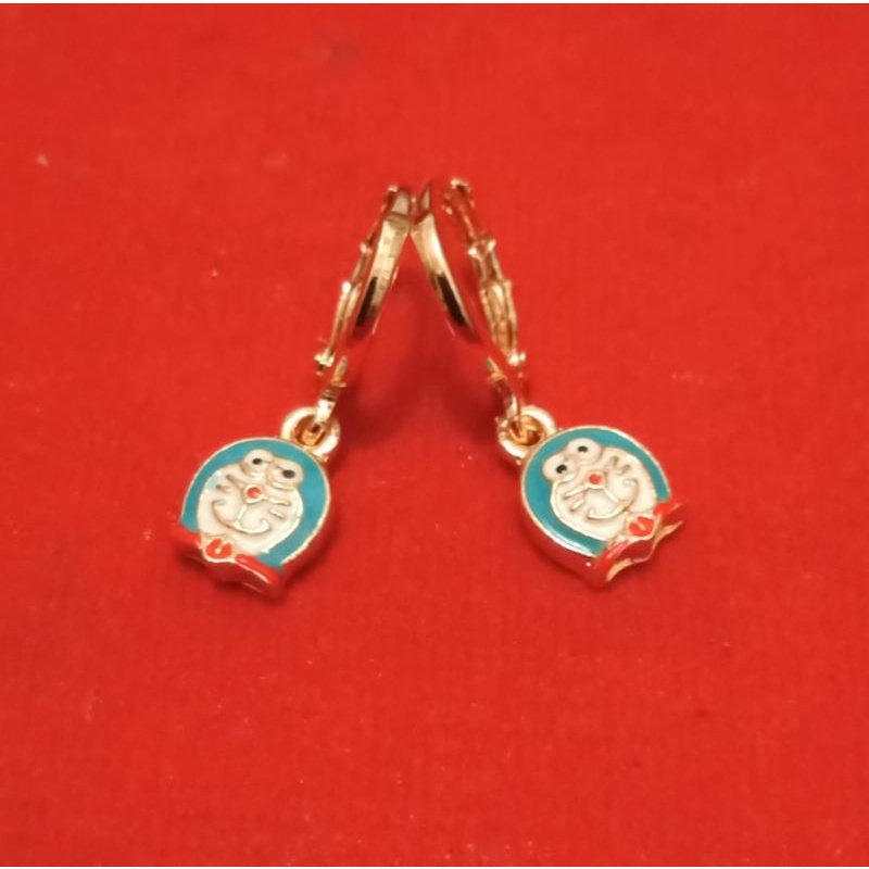 NTes01. Anting xuping anak anak lapis emas model Doraemon