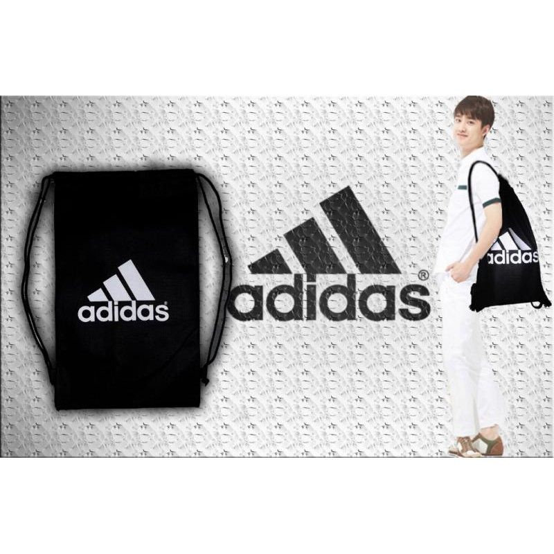 NEW TAS SERUT TRAVEL ADIDAS NIKE HITAM SIMPLE UNTUK BEKAL FUTSAL GYM OLAHRAGA RENANG SANTAI KULIAH KERJA PRIA WANITA