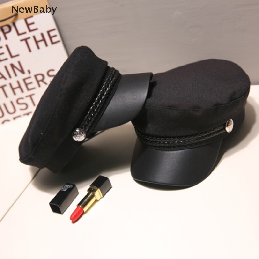 Topi Cadet Militer Bahan Kulit Untuk Bayi