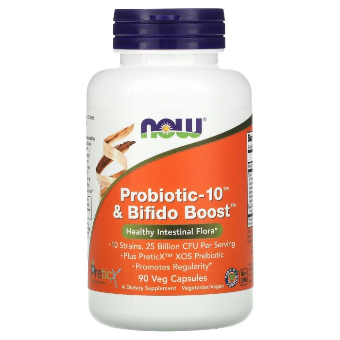 NOW Foods Probiotic-10 & Bifido Boost 25 Billion 90 Capsules