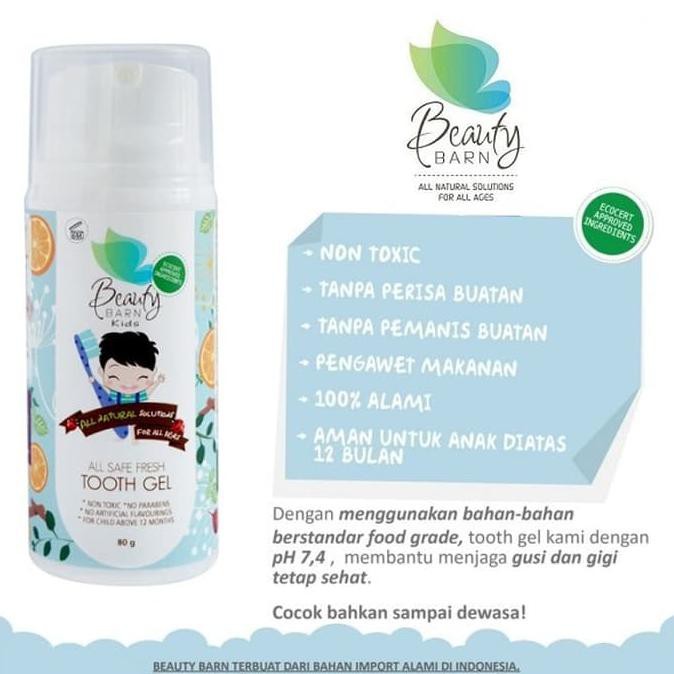 Termurah Beauty Barn Tooth Gel - Odol Pasta Gigi Anak Free Fluoride