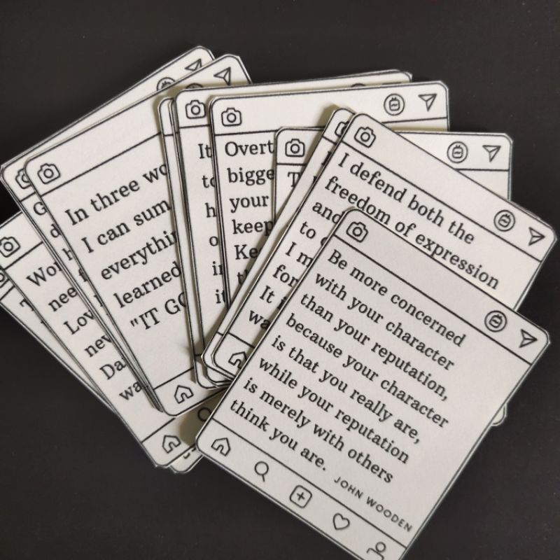 

stiker quotes gaya postingan insta menempel jurnal craft square