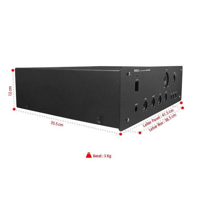 Box Power Amplifier Mc-200A Box Power Amplyi Tone Control  Bell M 200A