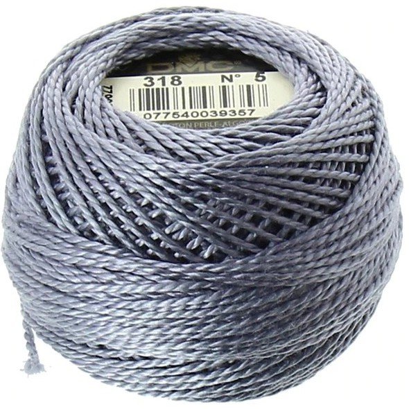 Benang Sulam DMC Art 116 Cotton Perle Pearl Ball Size 5 Kode 318