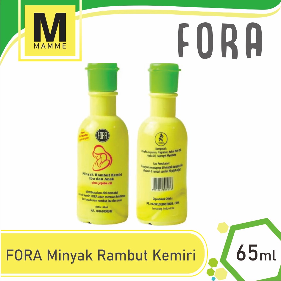 Minyak Kemiri Plus Jojoba Oil FORA Penyubur Penumbuh Rambut Bayi Anak Balita 65 ml