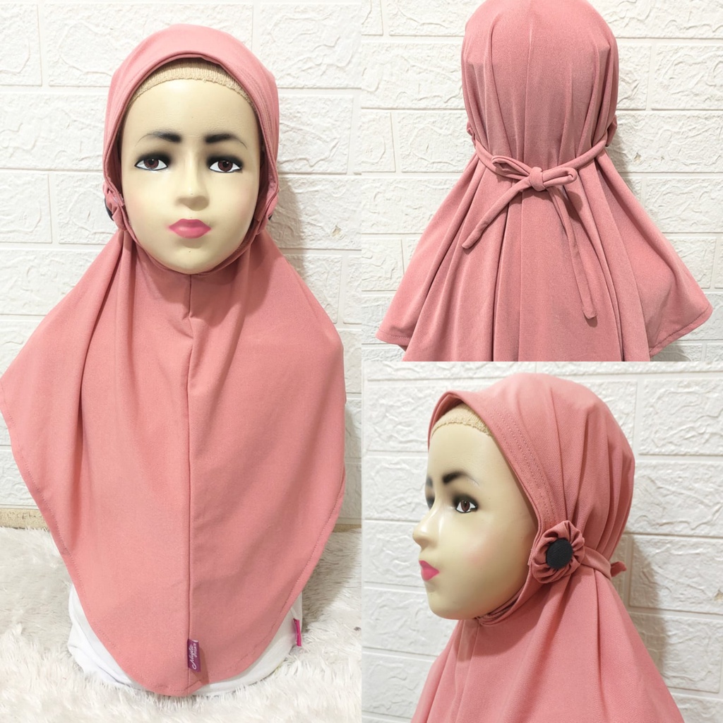 Kerudung Instan Anak Airin Kids Bunga Hijab Instan Tali Jersey Airis Jilbab Instan Anak Pasar Hijab