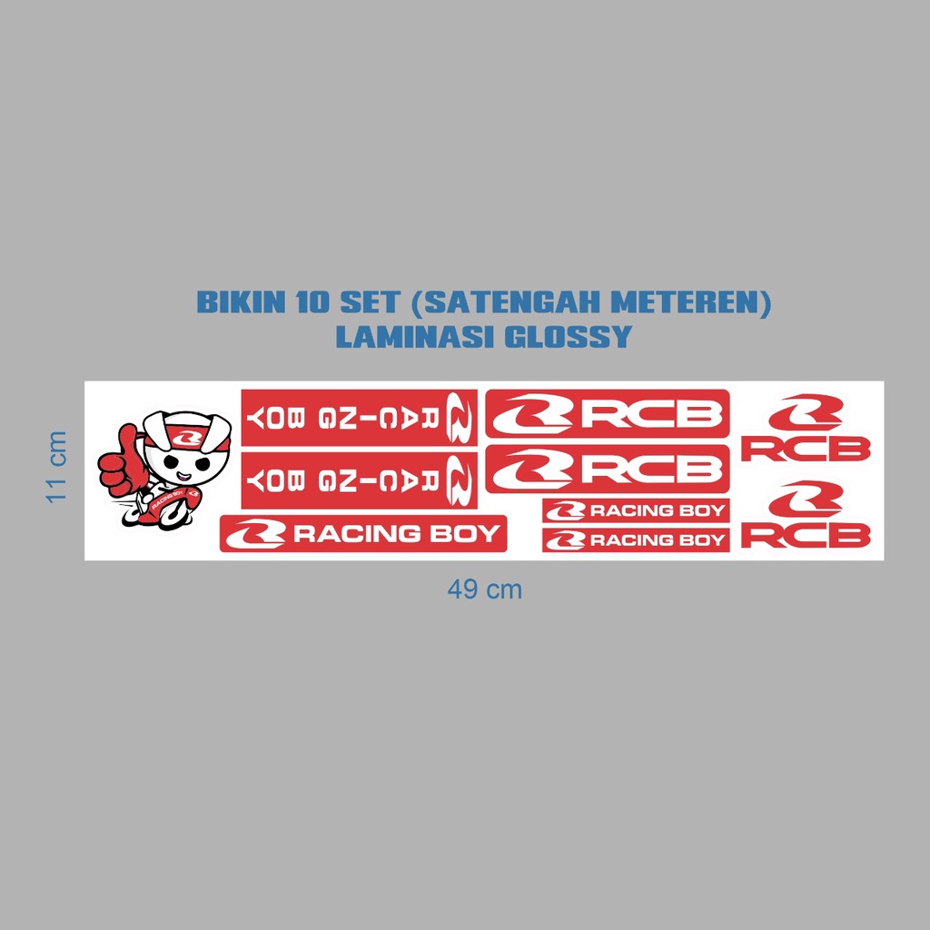 STICKER RCB SET [ CUTTING STICKER]
