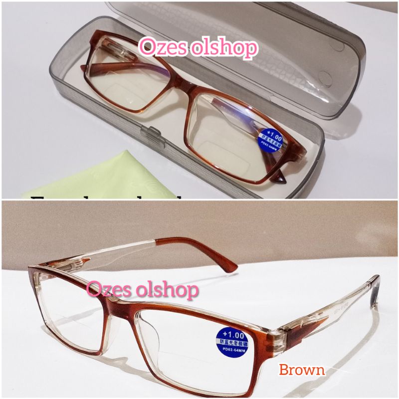 ozesolshop kacamata baca double fokus fungsi jauh dekat model untuk pria wanita BR016