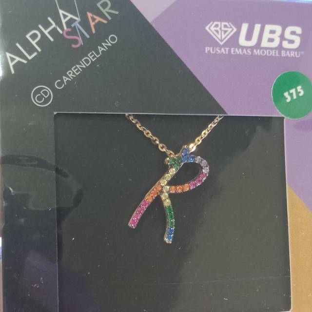 Kalung carendelano alphastar huruf R
