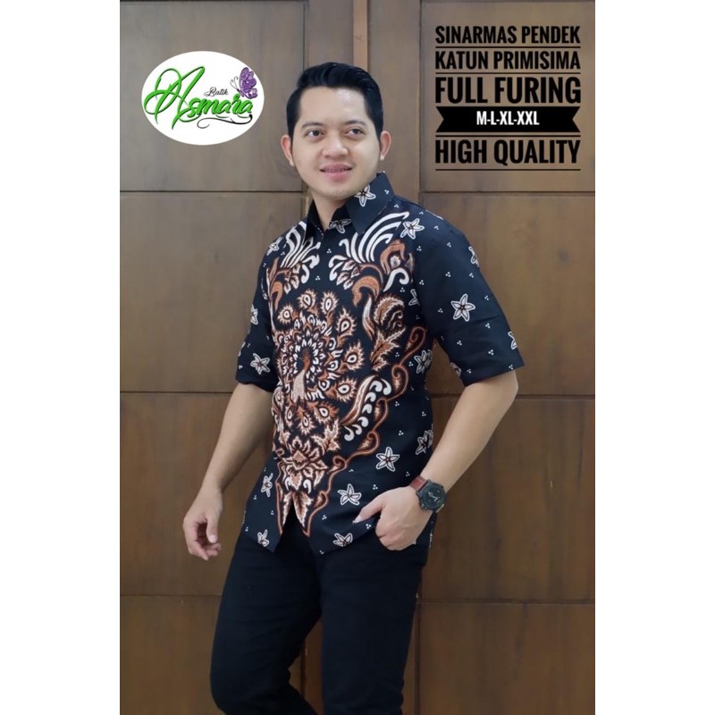 BATIK PRIA SINARMAS LAPIS FURING KATUN HALUS SRAGENAN SIZE M-XXL HIGH QUALITY