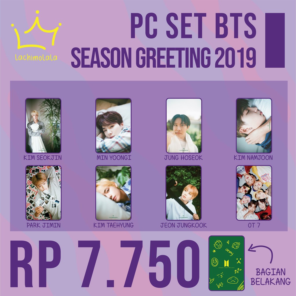 PHOTOARD SET BTS SEASON GREETING 2019