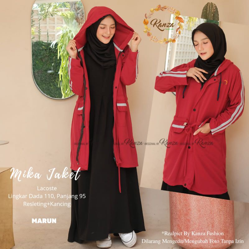 jaket Lacoste ori Kanza, jaket muslimah