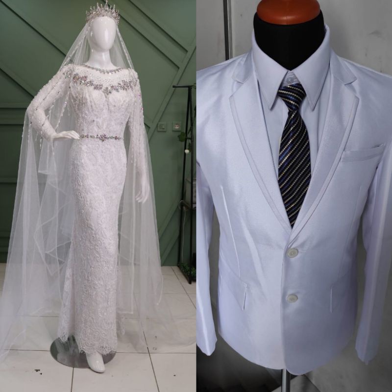 GAUN PENGANTIN COUPLE SLIM MEWAH BEREKOR //GAUN COUPLE TERMURAH 2021//BESKAP//GAUN