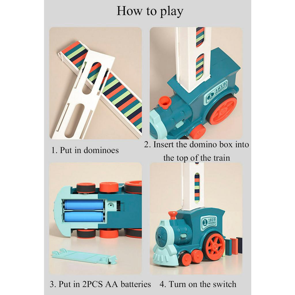 Mainan Kereta Domino Train Domino Mainan Montessori Anak Mainan Sensory Toys Mainan Kereta Api Anak