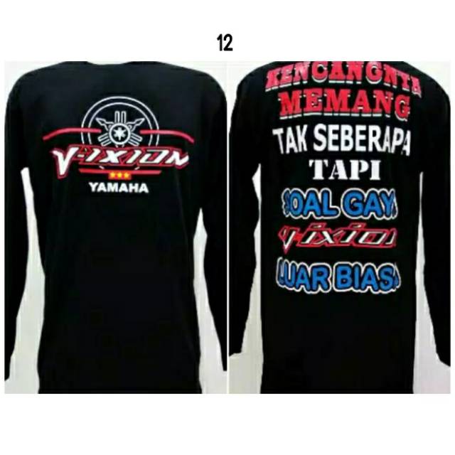 BAJU KAOS DISTRO YAMAHA VIXION LENGAN PANJANG