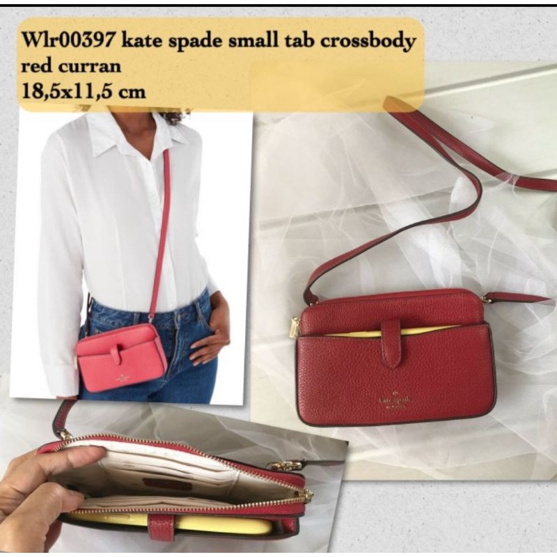 Wlr00397 Tas Kate Spade Authentic Original / Small Tab Crossbody Red Curran i