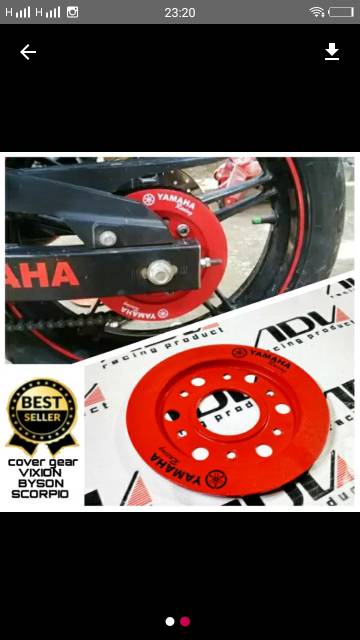 Cover gear belakang yamaha vixion R15 xabre mxking scorpio byson cbr cb Sonic sinob tutup gir