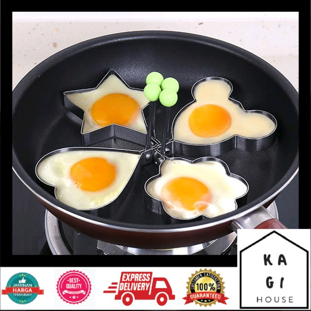 【COD Bayar Di Tempat】Cetakan Telur Goreng telor Dadar/Ceplok/Mata Sapi/Omlet Stainless Steel