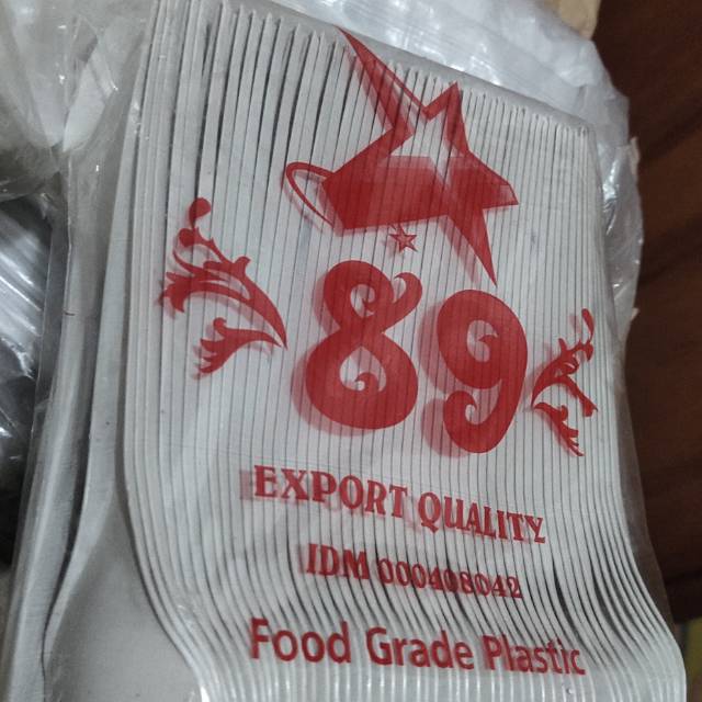 SENDOK MAKAN PLASTIK  PANJANG UNIVERSAL KW 2 16 CM.SEPACK 100PCS MURAH.