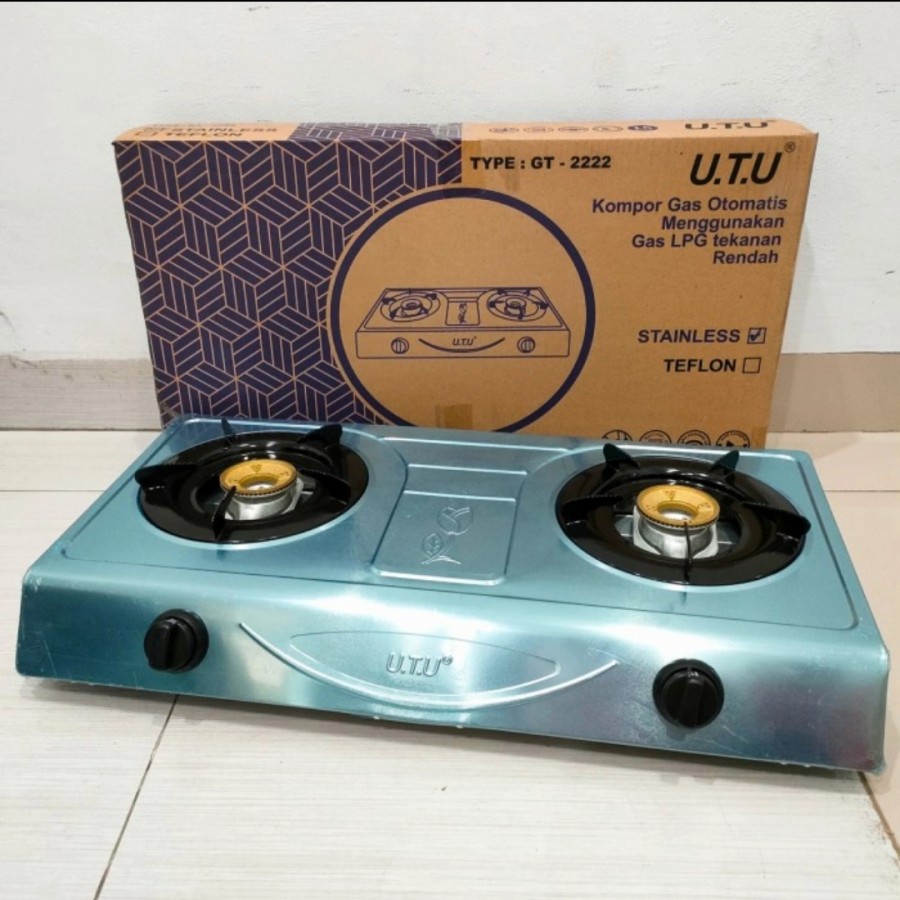 UTU kompor Gas 2 Tungku Murah GT 2222