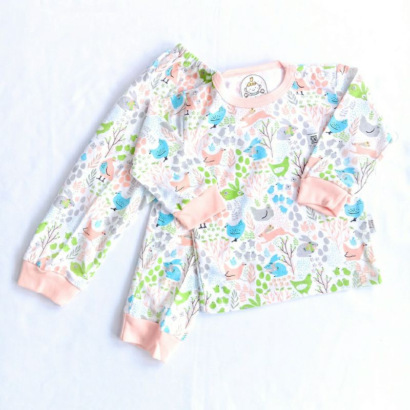 Baby Lucky Setelan Bayi Panjang Kancing Bahu Motif Rabbit & Chicken