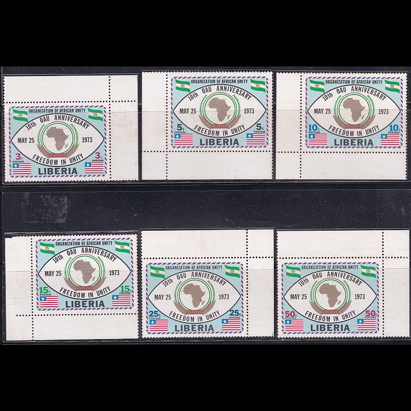 

Prangko Liberia 1973 - The 10th Anniversary of Organization of African Unity - 6 lbr