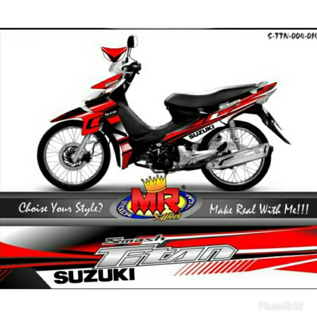 Decal Dekal Smash Titan Merah Hitam Stiker Sticker Semi Full 03 Spec A Shopee Indonesia