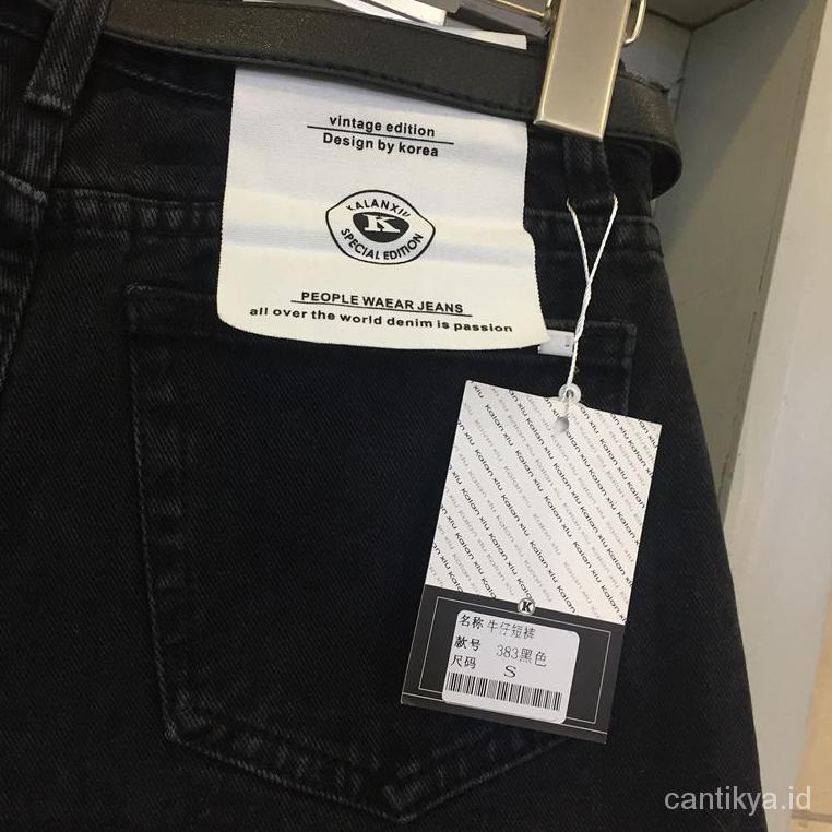 V59Z Celana hotp jeans pendek wanita korea style hitam cewek denim dewasa Robek xl XXl hot p perempu