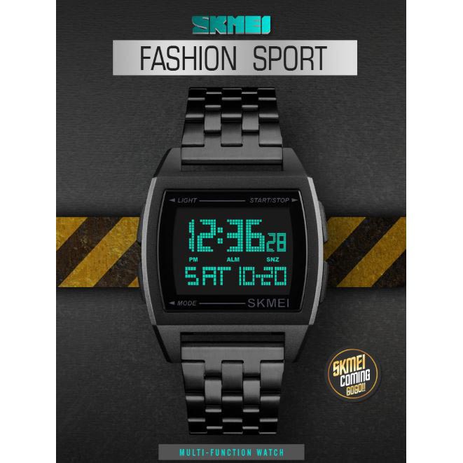 Jam Tangan Digital Pria - 1368 - EMWSD3BK Black - SKMEI