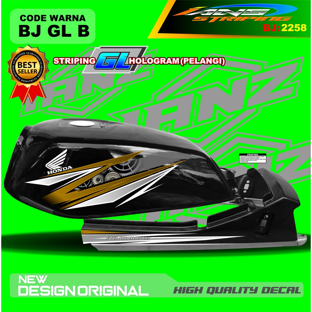 STRIPING GL PRO TERBARU / STIKER MOTOR GL TERMURAH / STRIPING MOTOR GL 100 / STIKER MOTOR