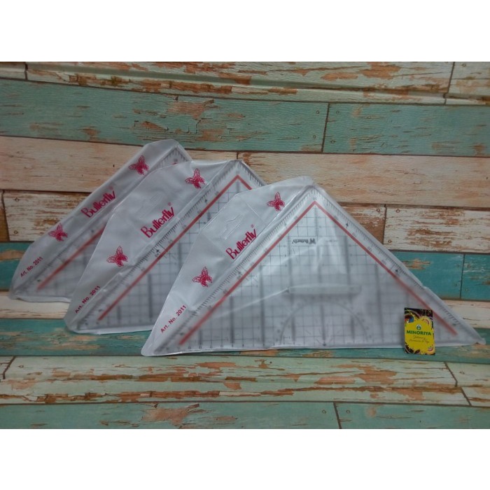 

Hadir Penggaris Segitiga Butterfly No.2011 Geo Per Pcs Bergaransi
