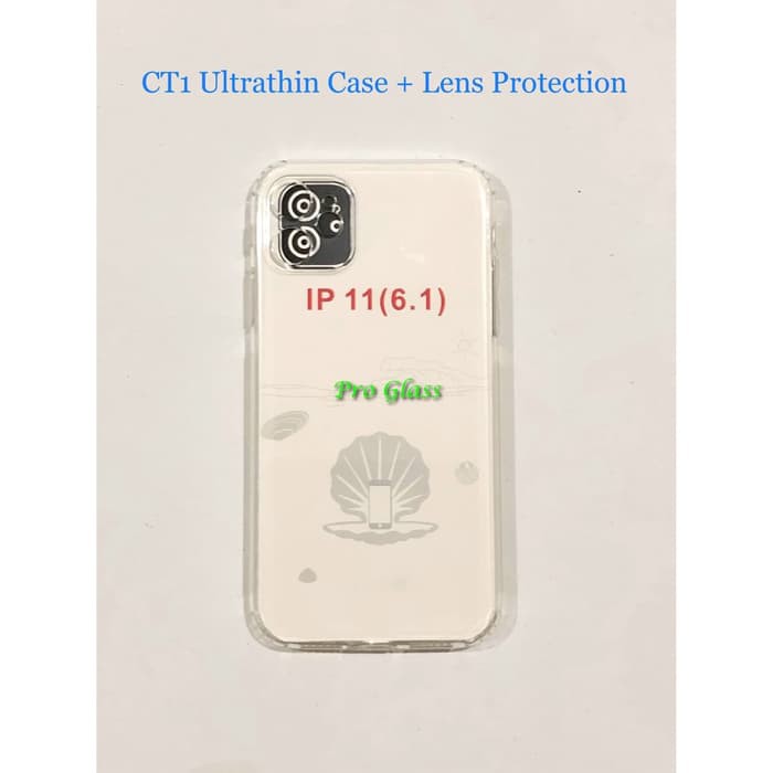 CT1 Iphone 11/Iphone 11 PRO/Iphone 11 PRO MAX Ultrathin Clear Case + Lens Protection Silicone Case