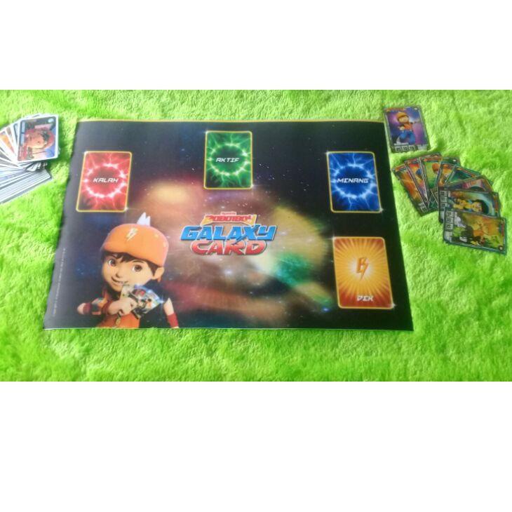 [KODE EPKCT] Dek Arena Bertarung Boboiboy Galaxy Card Waterproof Anti Pudar + ALBUM