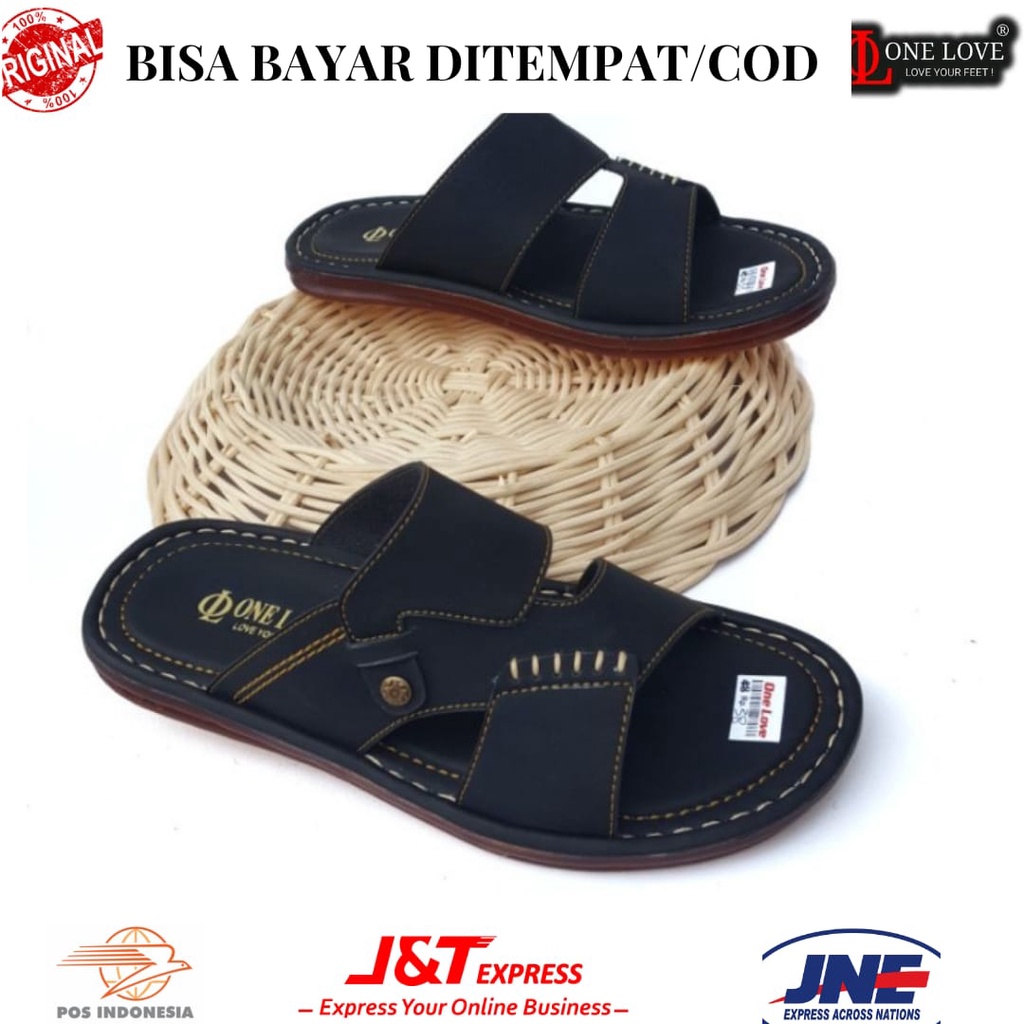 Sandal Pria One Love Elastis Sandal Pria Selop Ringan Original Kulit Anti Slip