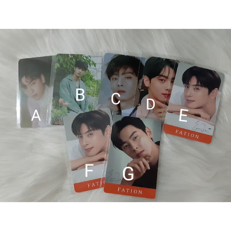 official photocard cha eunwoo astro / eunwoo all light / eunwoo fation