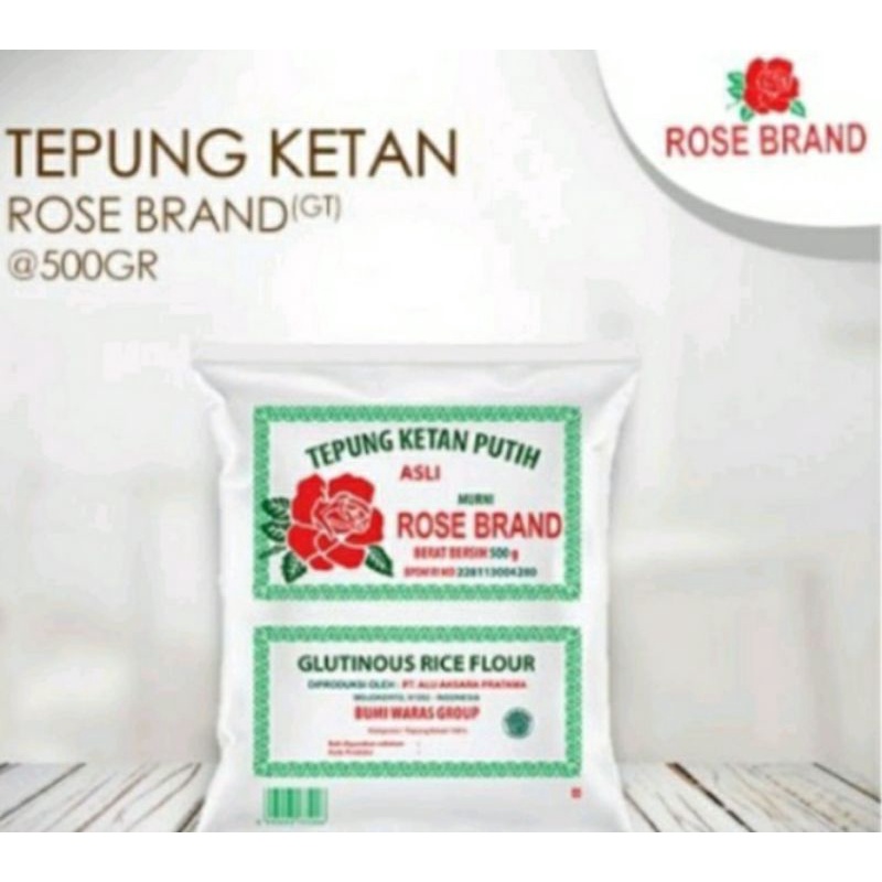 

Tepung ketan rose brand kemasan 500 gr