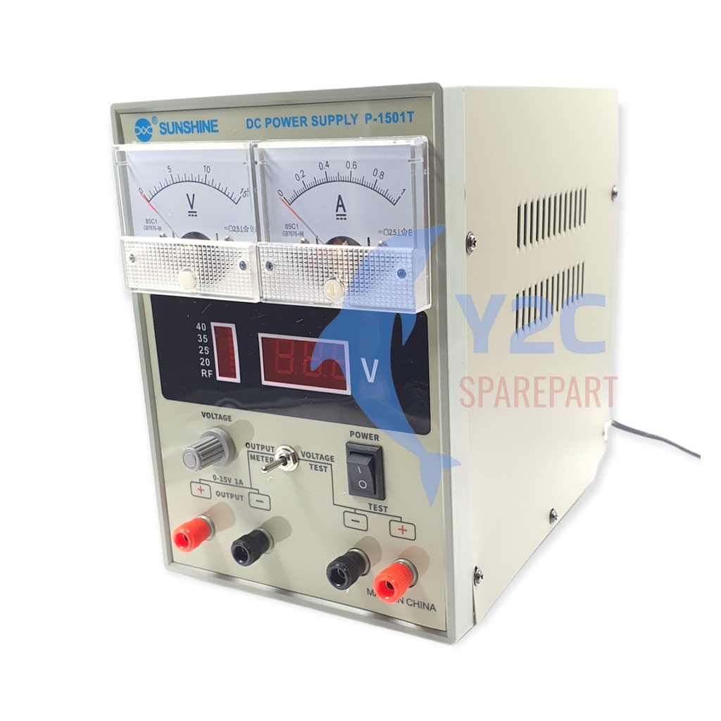 POWER SUPPLY SUNSHINE DAN YIHUA P-1501T DIGITAL + RF / ALAT SERVIS SERVICE HP