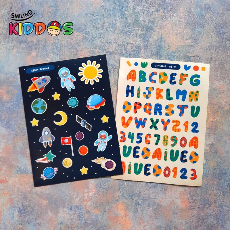 Sticker Alphabet Abjad Huruf Besar Deco Mainan Edukasi Anak Stiker Belajar Menempel