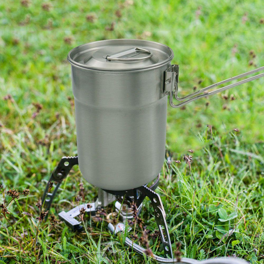 Agustinina Mug Air Portable Pot Pan Outdoor Tools Peralatan Masak Piknik Camping Mug Peralatan Masak Panci Peralatan Makan Cangkir Cangkir Stainless Steel