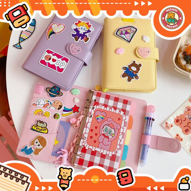 

[[COD]] Buku Binder A6 Agenda Planner Bahan Kulit PU Warna Pastel Girl MB0096 DISKON Kode 1417