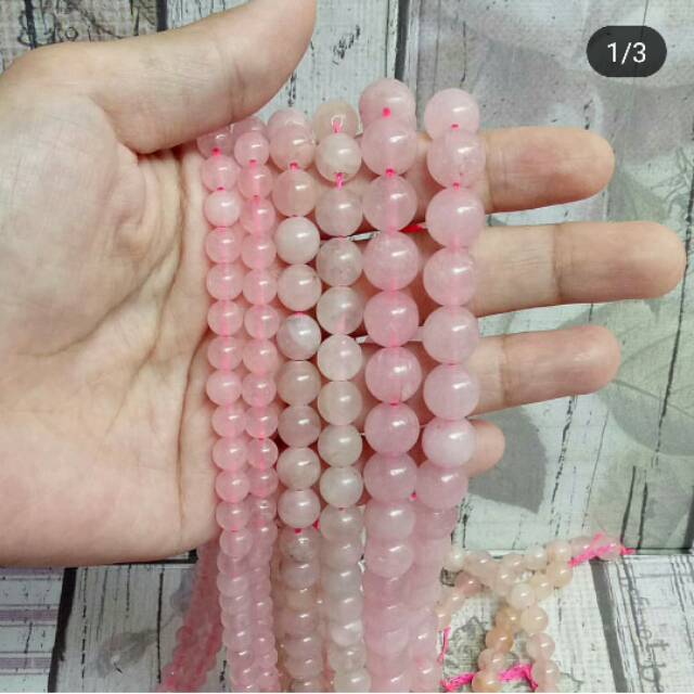 Batu Rose Quartz 6mm 8mm 10mm