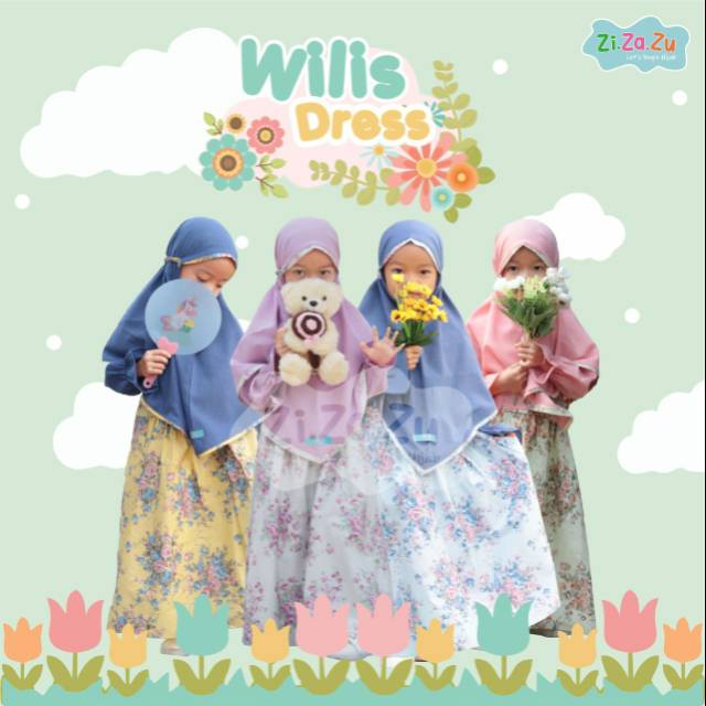 Wilis Dress gamis premium anak balita remaja by Zizazu wanoja hijab