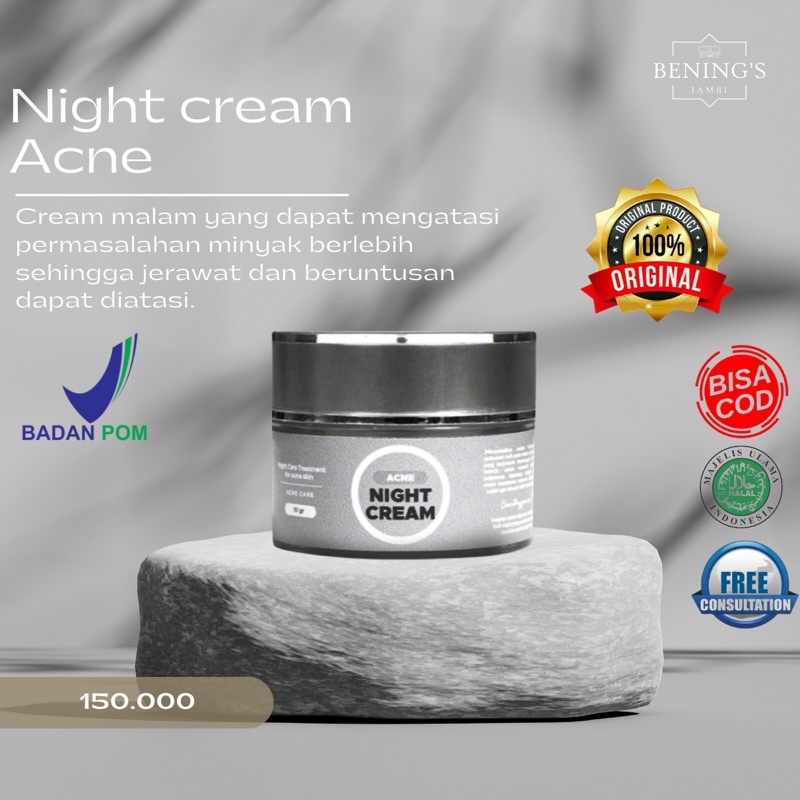 Acne Night Cream (Bening’s clinic indonesia)Dr. Oky Pratama