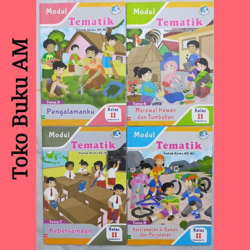 1 Paket LKS Modul Tematik SD Kelas 2 Semester 2Tema 5,6,7,8 Kurtilas