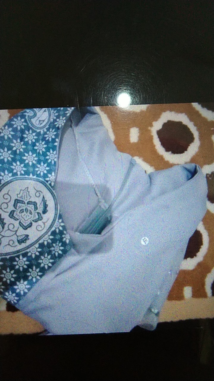 Batik Tunik Shibori Jumputan Terbaru Size M-xl/ Hrb026 Yelbor Navbor / Biru Putih / Original Bel