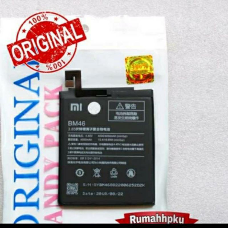 BATRE BATU BATERAY BATERAI XIAOMI REDMI NOTE 3 BM 46 NOTE 3 PRO ORI