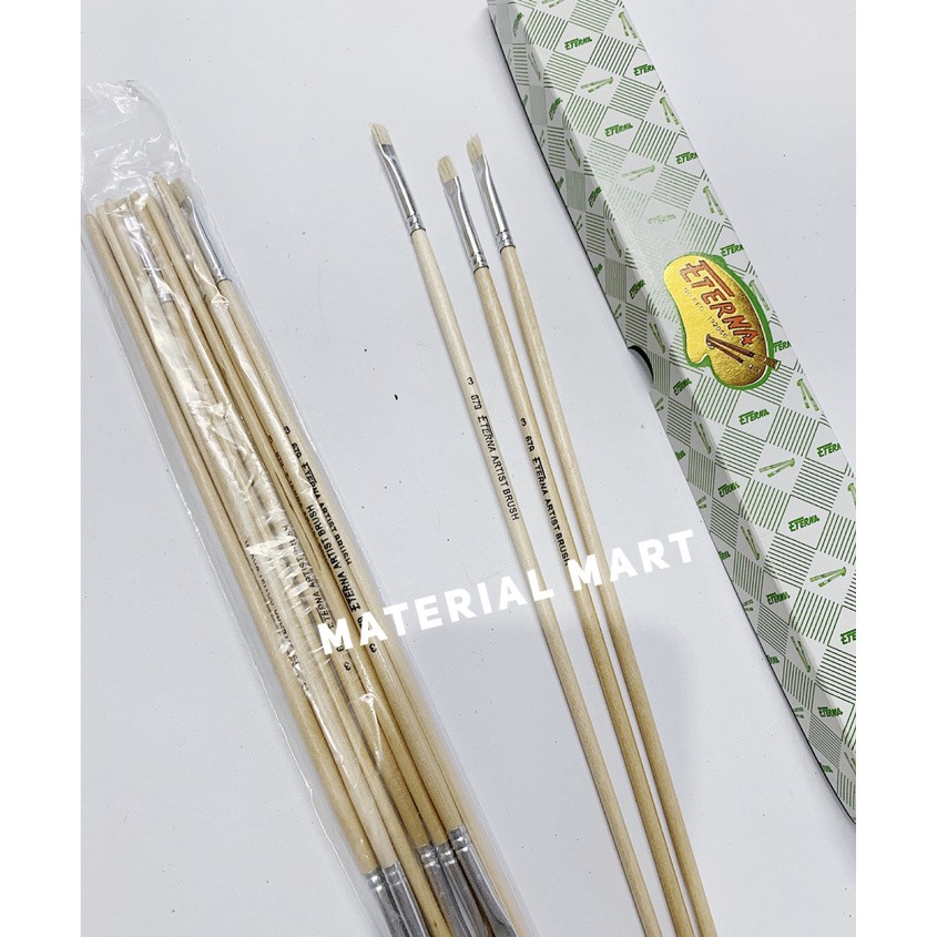 Kuas Lukis Eterna No 3 | Kuas Gambar | Peralatan Melukis | Paint Brush Per [1 PC] Material Mart