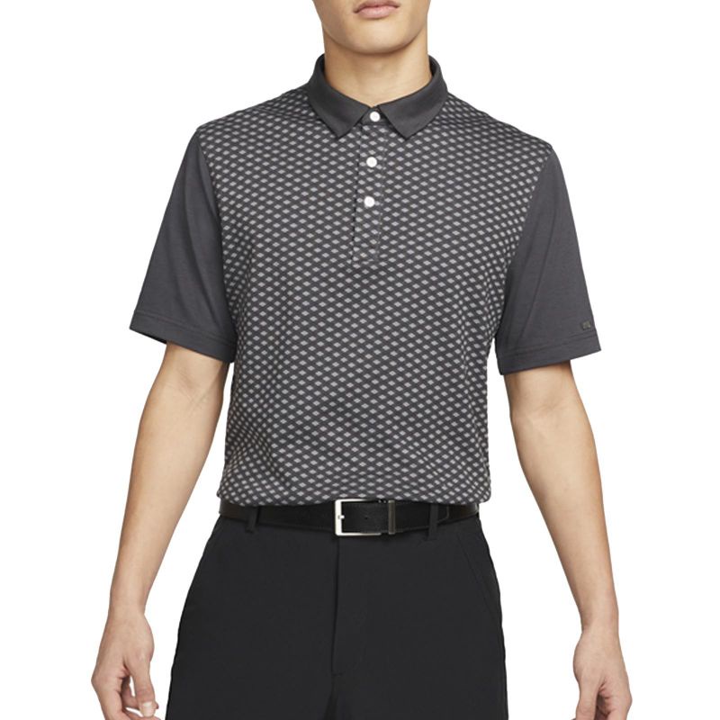 baju golf nike dry-fit player argyle print polo shirt original