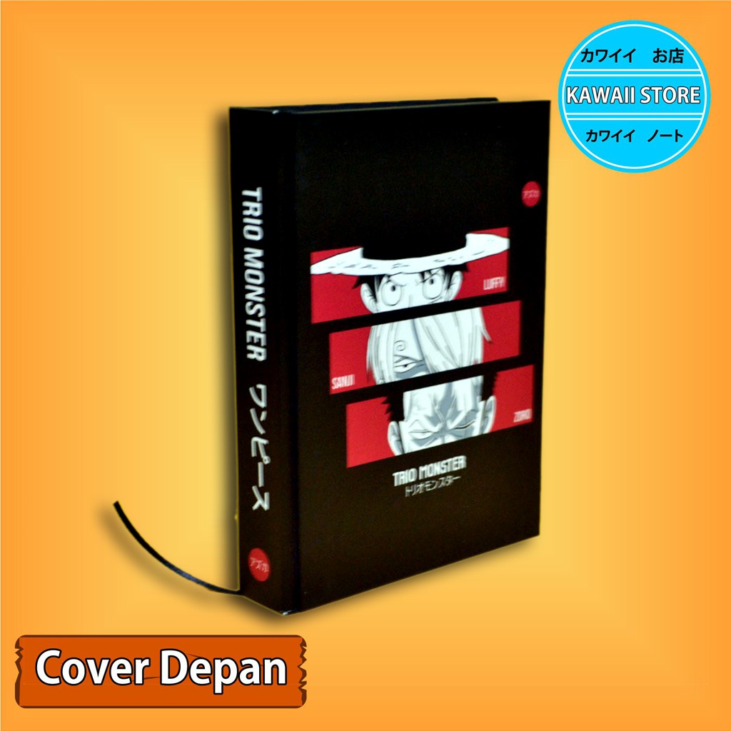 

Notebook / Pocket book Hard Cover Anime One Piece STRAW HAT PIRATES TRIO MONSTER uk A5 & A6 / Notes Book